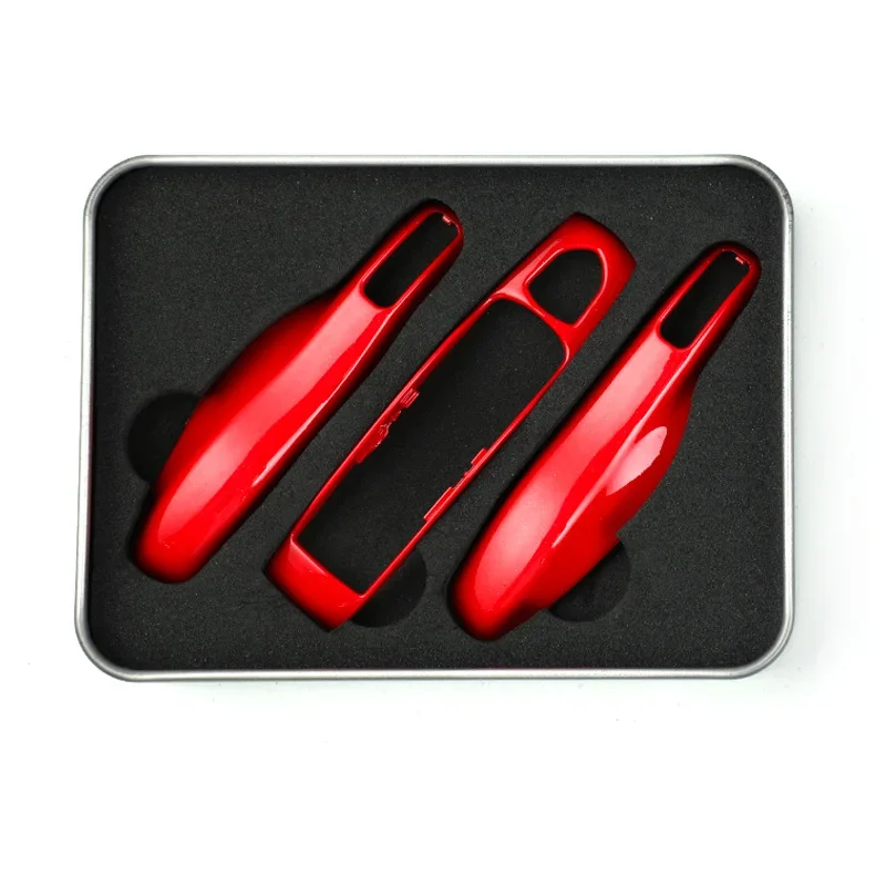 Car Smart Remote Key Case Fob Covers Set Shell For Porsche Panamera Spyder Carrera Macan Boxster Cayman Cayenne 911 970 981 991
