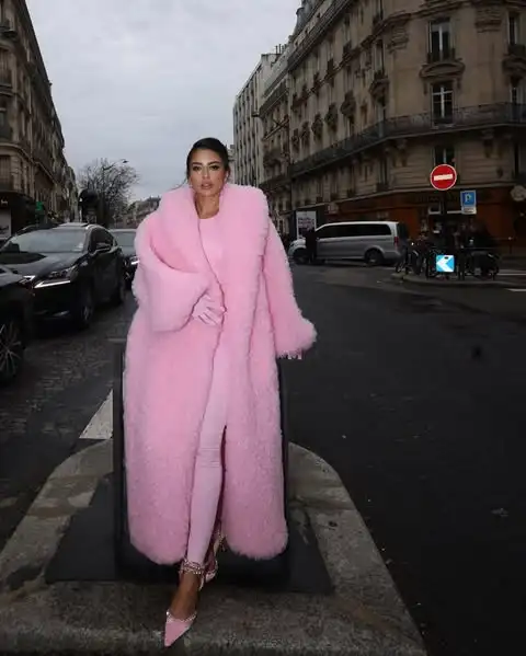 Veste longue de luxe en Tulle rose pour femmes, manches bouffantes, robes formelles, manteau d'extérieur
