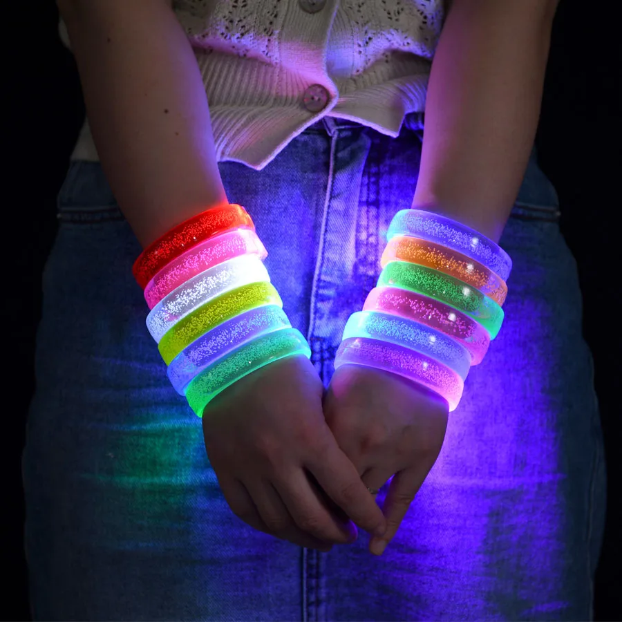 Braccialetto LED Colorato A Forma Di Stella, 6 Pezzi, Per Feste, Concerti E Corse Notturne