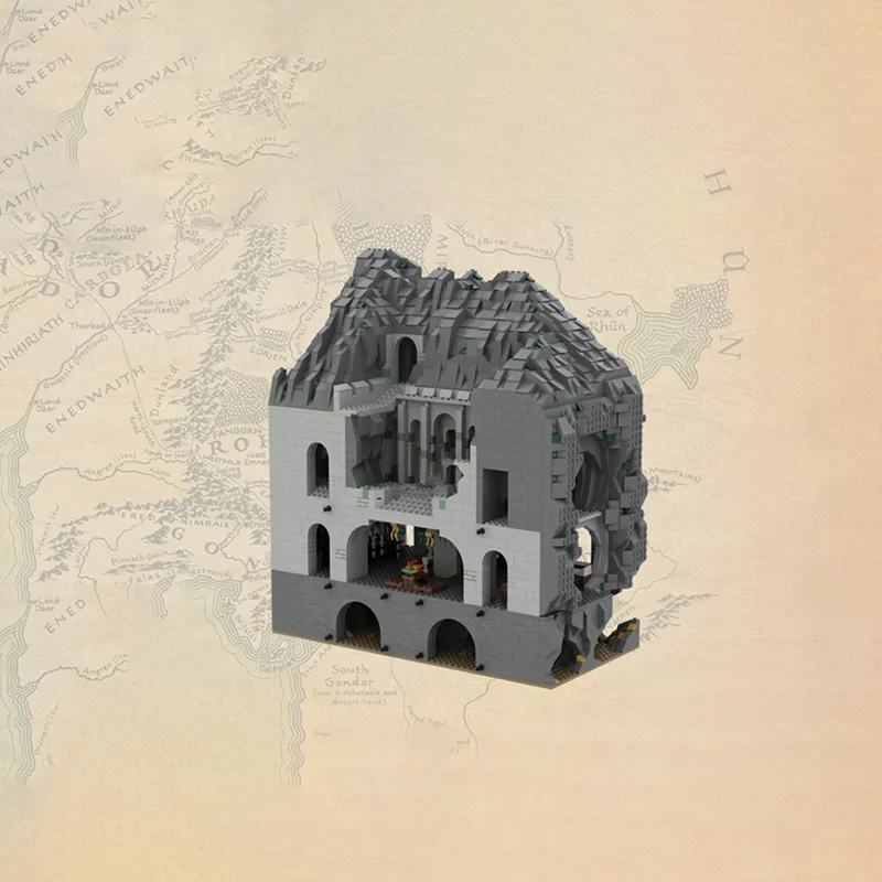 Rings Movie Series Moc Building Blocks Deep Mountains Model Technology Bricks DIY Famous Sence Assembly Holiday Toy Set Gifts