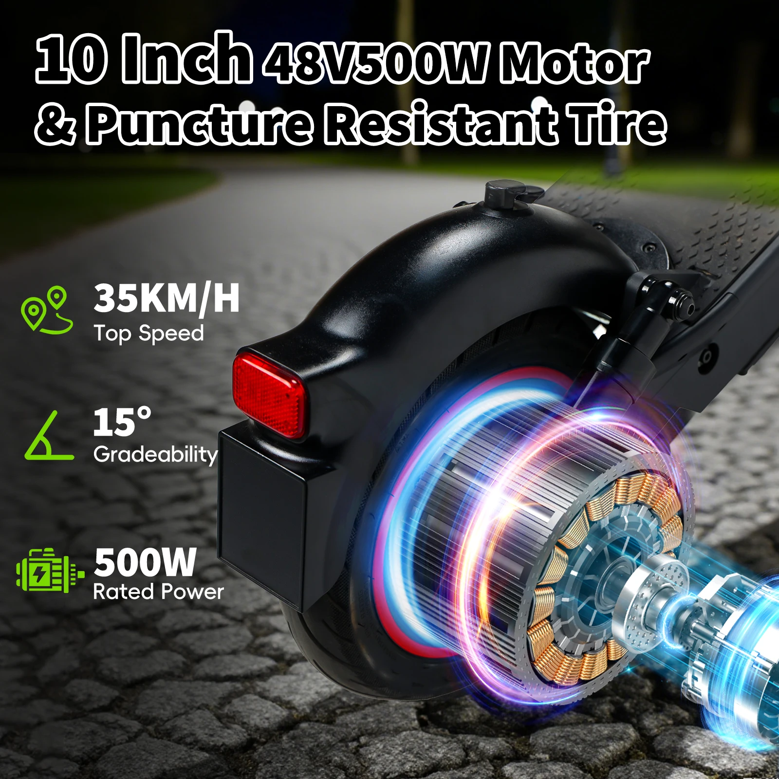 سكوتر سكوتر كهربائي الذروة 1000 واط 48 فولت 15.6Ah خلية ليثيوم أيون قوية قابلة للطي سكوتر ركلة كهربائي 10 "العرض الذكي دعم التطبيق