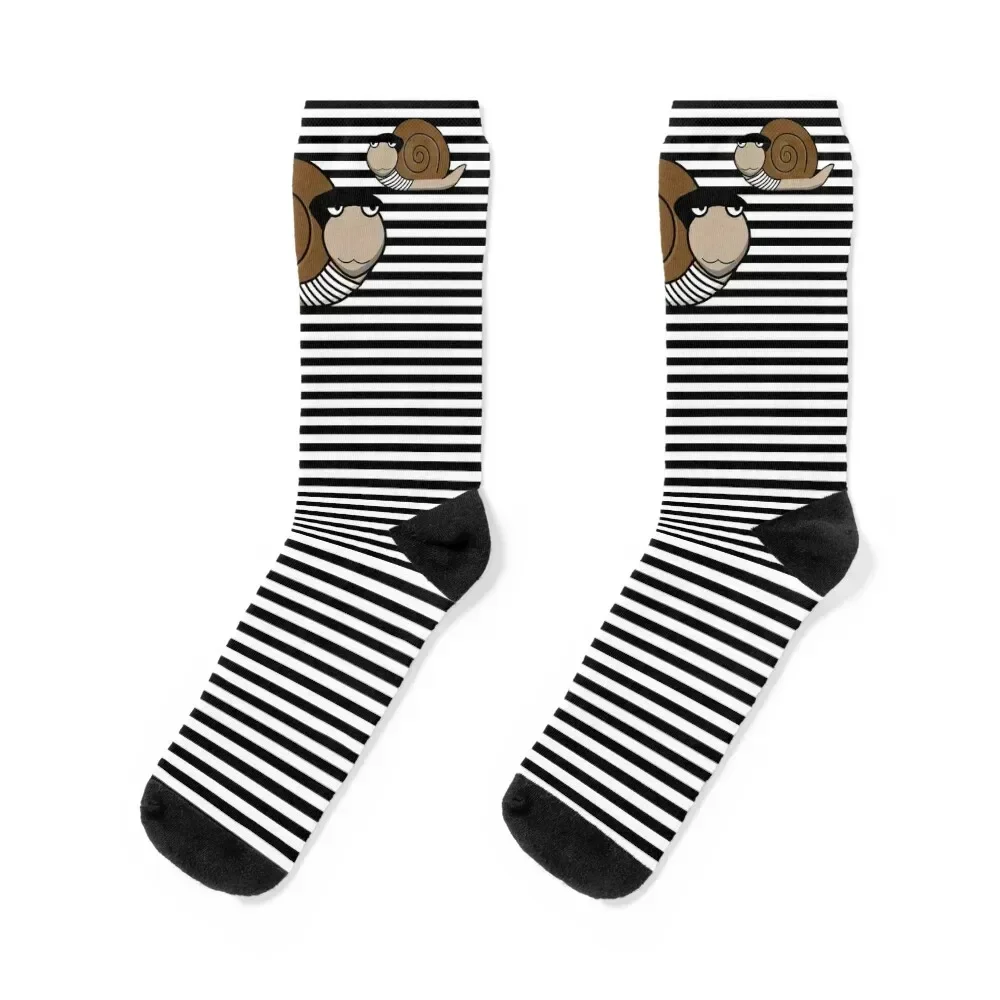 French Snail ~ Escargot Socks essential men cotton high quality Men's Mens Socks Women's