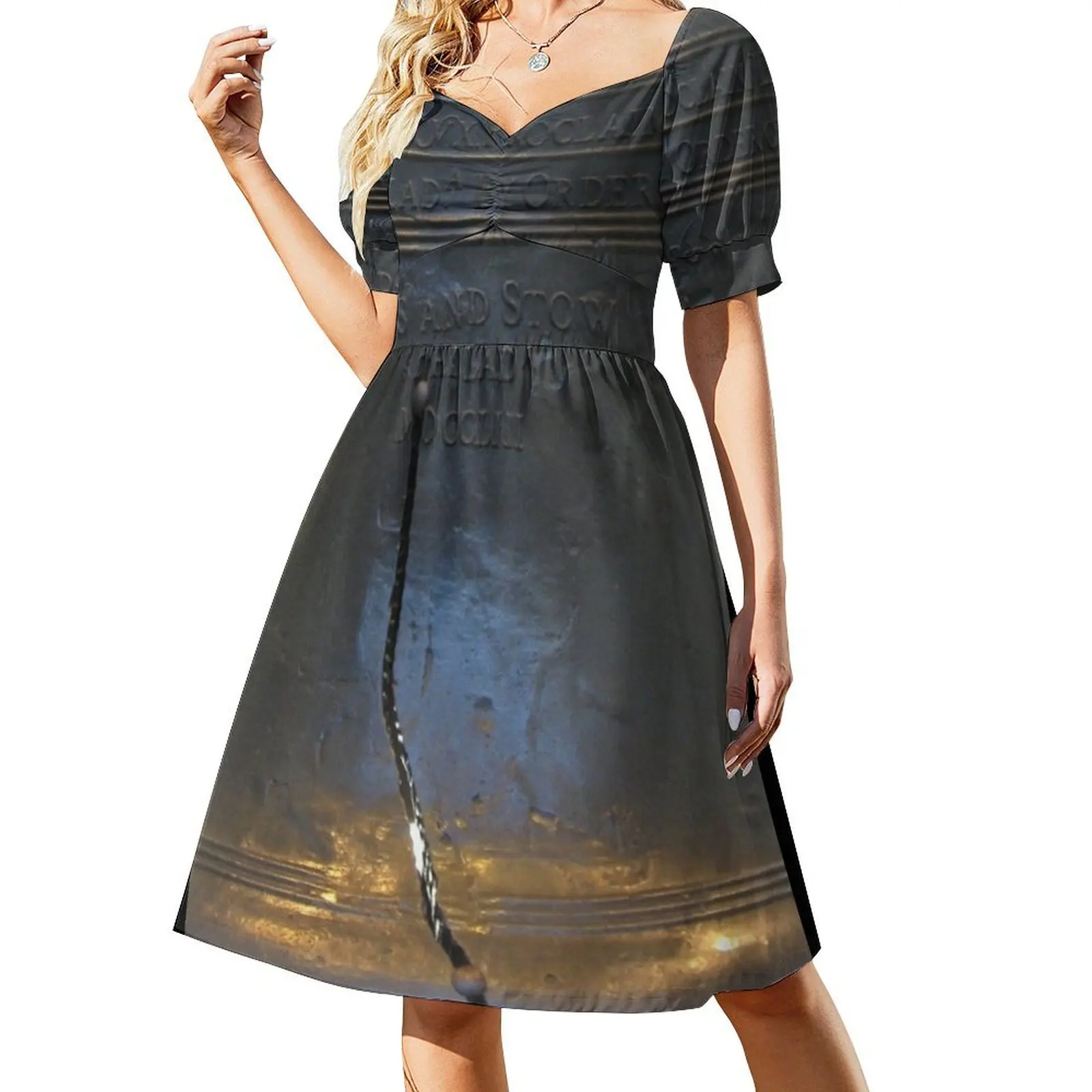 Fun Cracked Liberty Bell USA Halloween Costume Halloween Short Sleeved Dress luxury evening dresses 2025 Dress