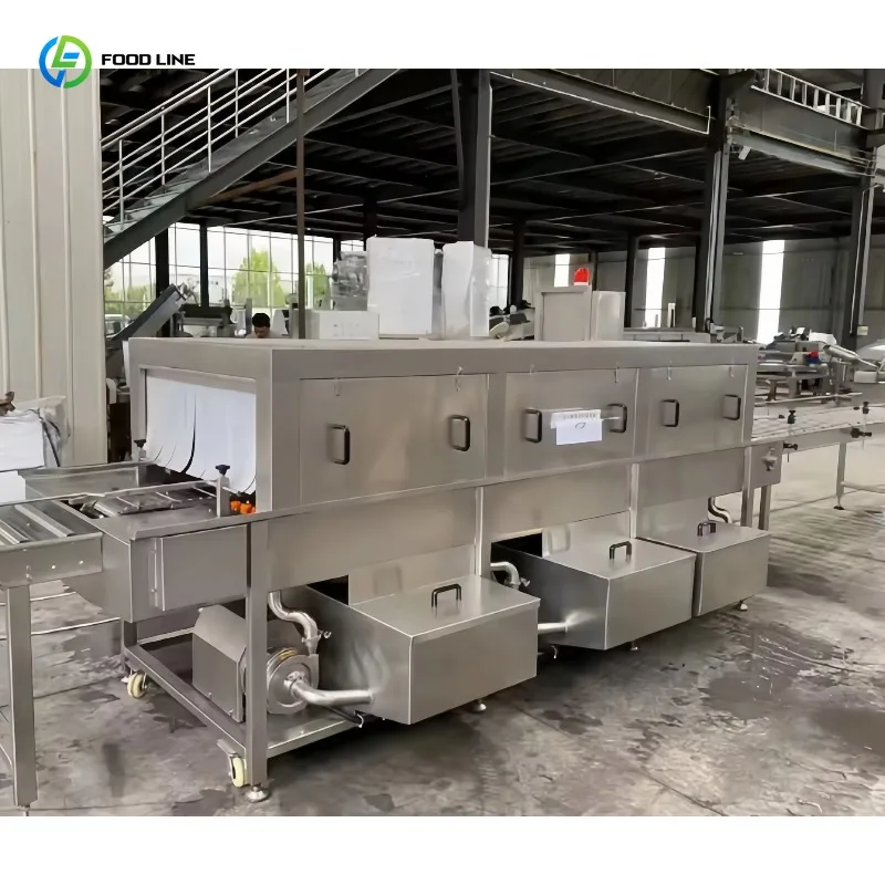 Customized High Efficiency Hot Sale Tunnel Automatic Washer For Farm Chicken Cage Crate Basket Bakery Cake Pan