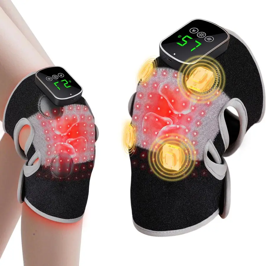 

Red Light Therapy Knee Brace with 4 Vibration Massage Areas, 5000mAh Rechargeable Heated Knee Massager, 660nmamp850nm Infrared L