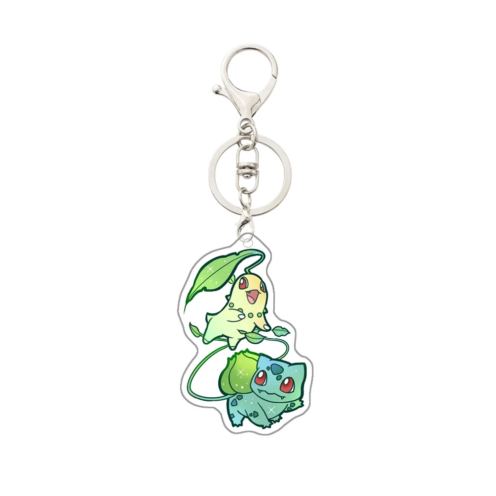 Pokemon Anime Squirtle Bulbasaur Charmander Gengar Mewtwo dibujos animados lindo llavero acrílico accesorios bolsa colgante Decoración
