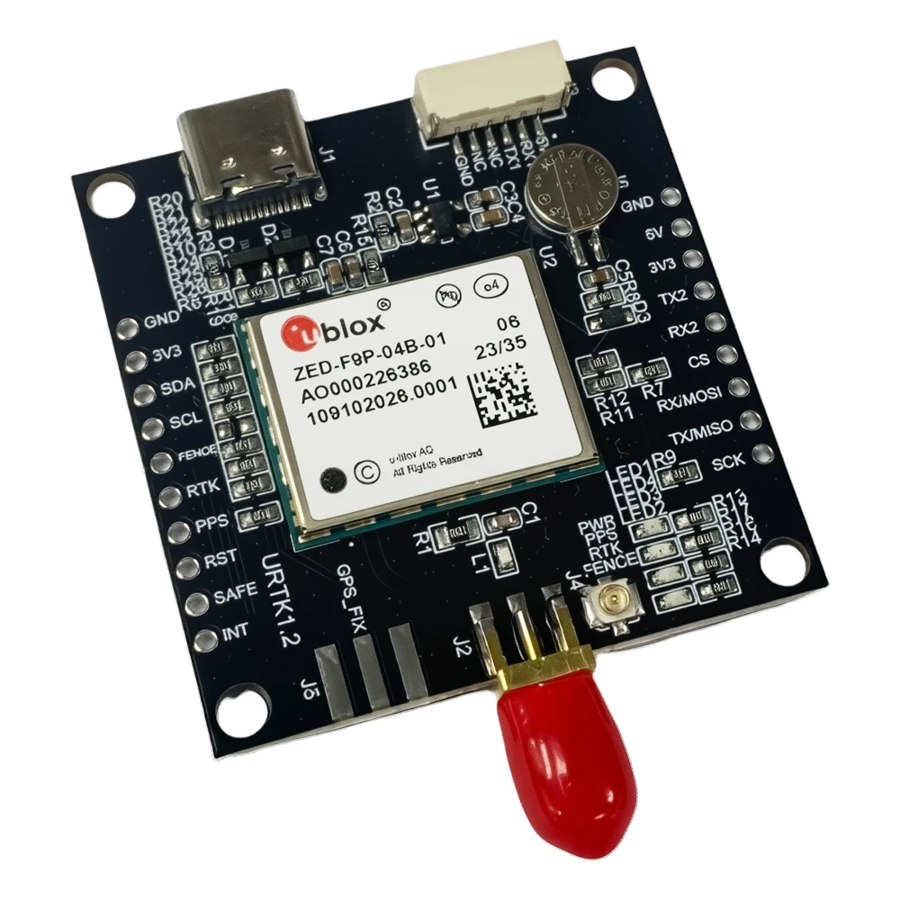 ZED-F9P-04B-01 لوحة تطوير جهاز الاستقبال RTK GNSS/GPS عالية الدقة والحافلة التسلسلية العالمية ووحدة GPS للطائرات بدون طيار OEM وحدة GPS