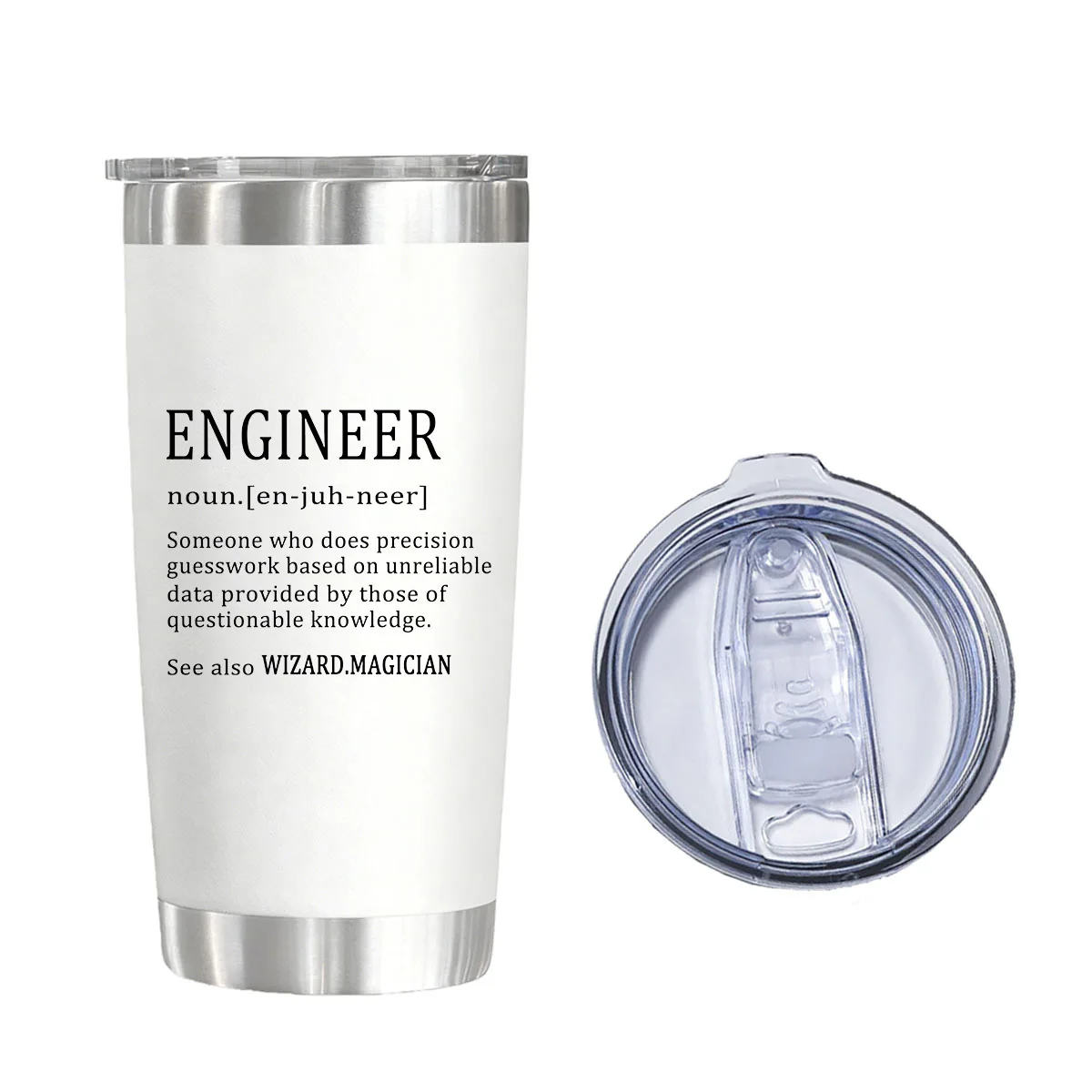 

Engineer Definition Funny Noun Vacuum Flasks Tumblers 20 oz Water Glasses for Christmas Birthday