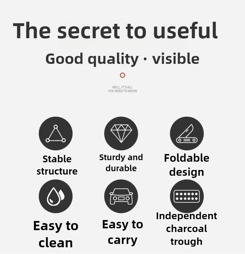 다기능 바베큐 그릴 야외 무연 접이식 그릴 작은 스토브 홈 가든 숯 휴대용 오븐 그릴