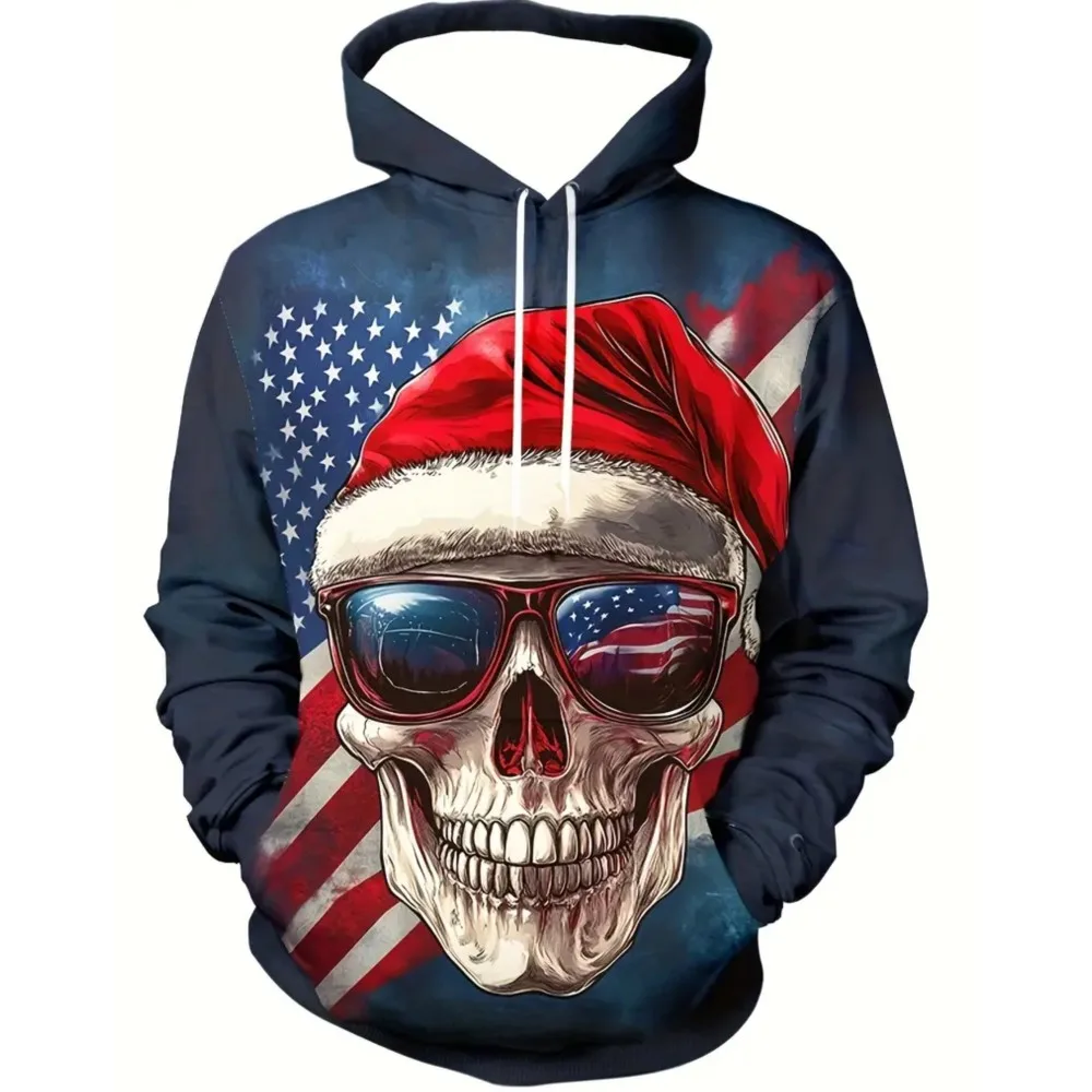 미국 국기 US 드림 엠블럼 후드티 남성 의류 3D 프린팅 미국 정신 후드티 여성 하라주쿠 패션 Y2K 풀오버 후드티 Y2K