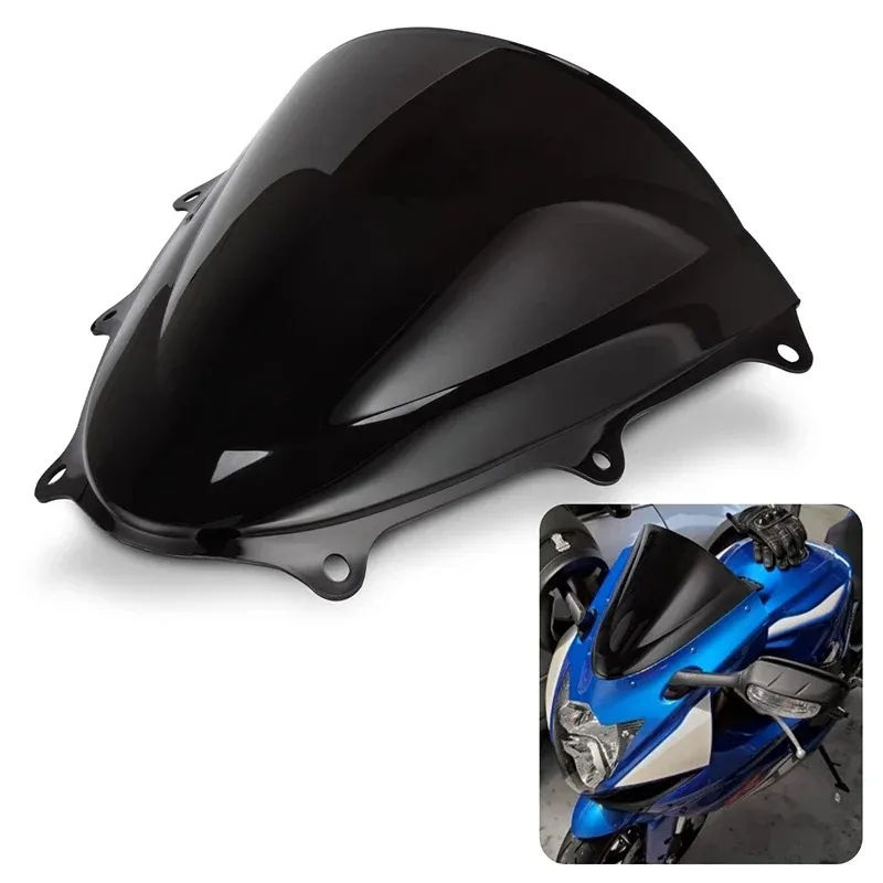 Motorrad Windschutzscheibe Windschutz Double Bubble Verkleidung Bildschirm Moto Zubehör Für Suzuki GSXR600 GSXR750 K11 2011-2023