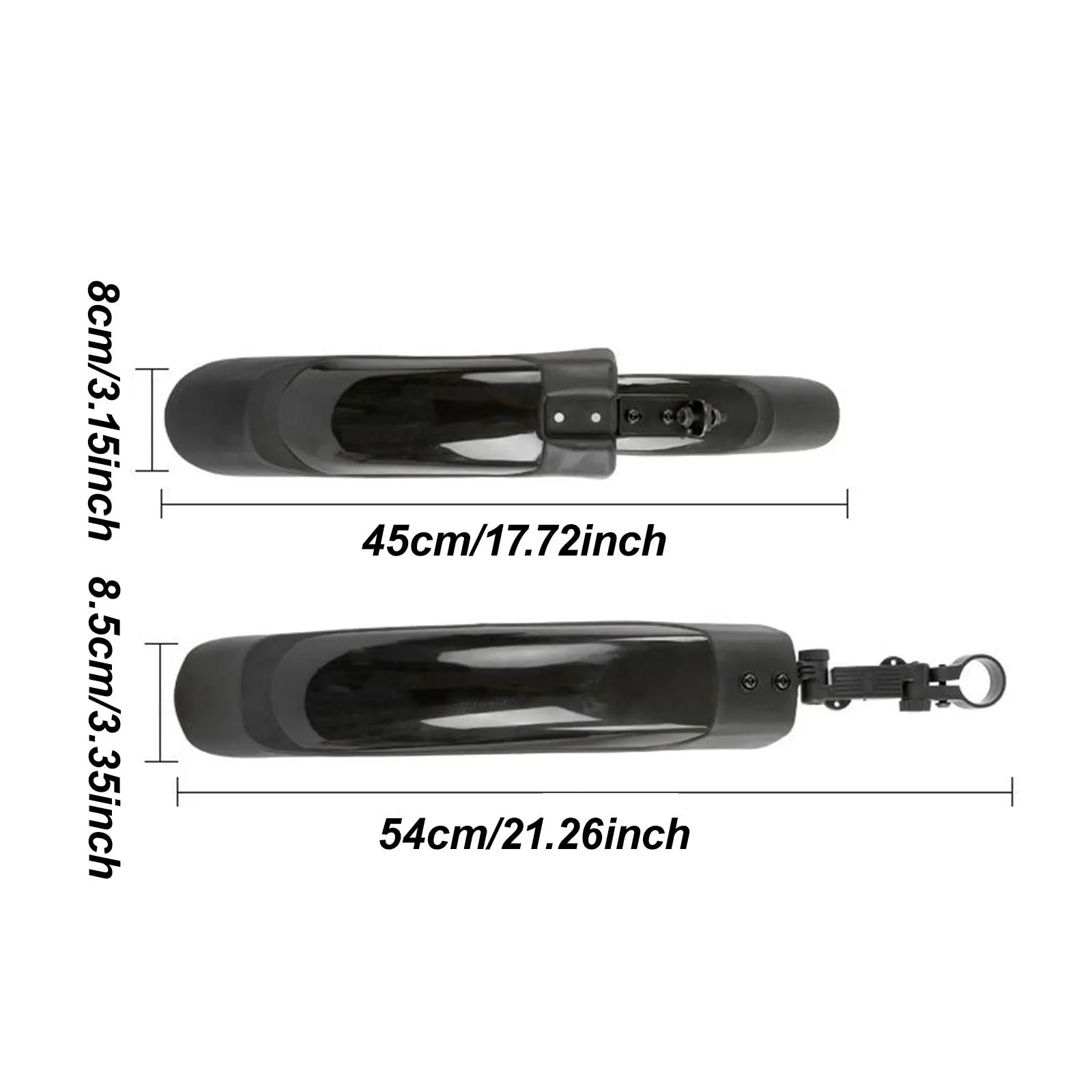 

Bike Mudguard Front and Rear Set PP Plastic Fender Kit Water Splash Protection for Mountain and Road Bicycles