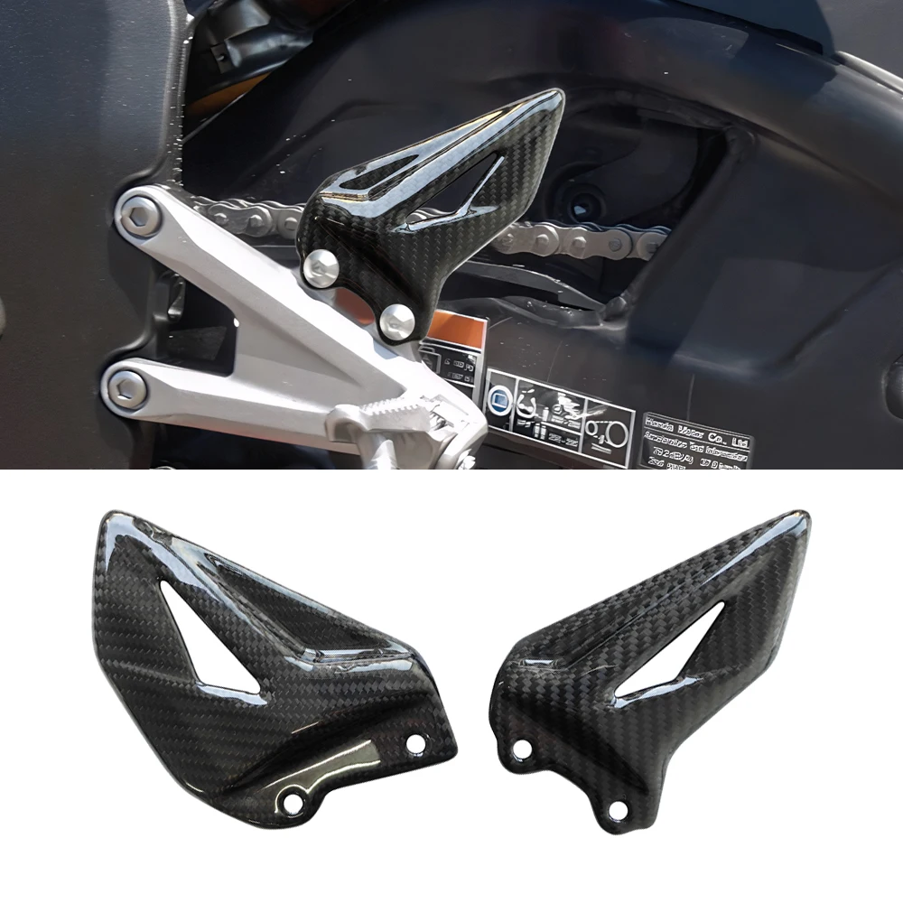 motorcycle-carbon-fiber-heel-guard-plate-foot-peg-rearset-parts-fit-for-honda-cbr1000rr-r-2020-2024