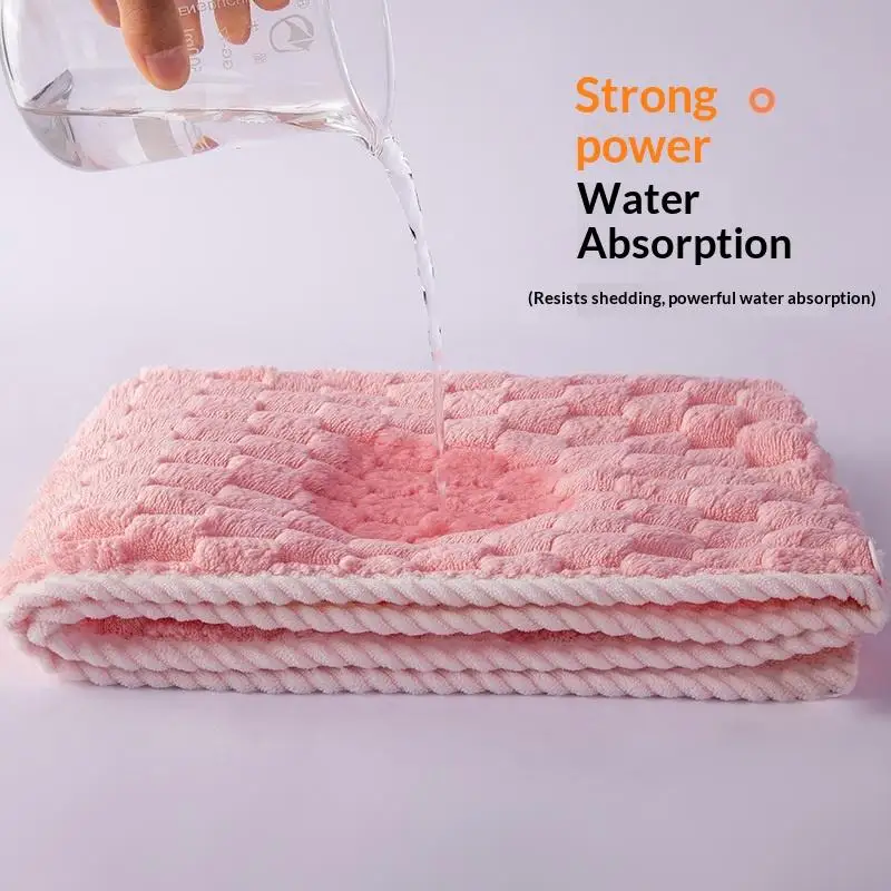 Ultrafeines Fasertuch, umwickelte und verdickte Damen-Haartrockenmütze, dickes und hochabsorbierendes Kopftuch zum Haaretrocknen. – Detail 3