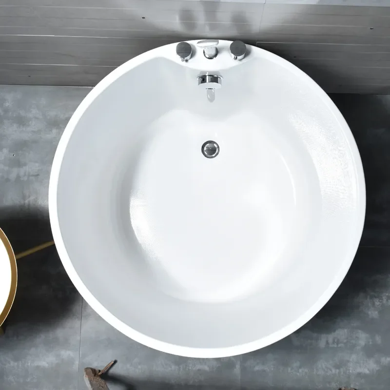 for Japanese Style Small Round Adult Mini Bathtub Corner Bath for Home Use Internet Celebrity Design Compact Space Saving