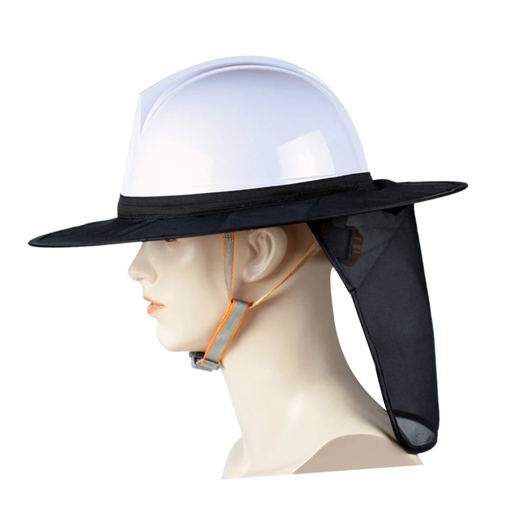 Sun Visor ตาข่ายคอ Shade COVER Anti UV หมวกความปลอดภัย Hard Brim Full Brim SHIELD Breathable Nape Protector เส้นผ่านศูนย์กลางขนาดใหญ่พับได้