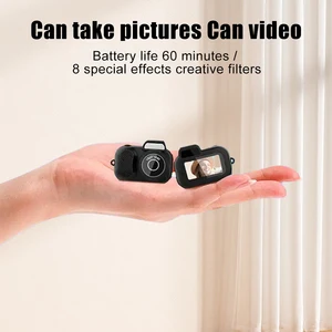 كاميرا صغيرة مع شاشة داخلية منزلية في الهواء الطلق رياضة HD 1080P محمولة خمر صغيرة جدا كاميرا صغيرة تدعم بطاقة TF أعلى 10 مبيعات لكاميرات ماكينة حلاقة التجسس - رقم 10