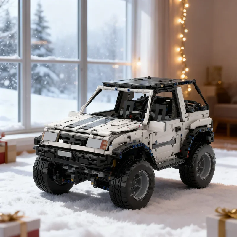 

2635 деталей MOC Suzuki Vitara White Escudo Sidekick: Техническая модель, строительные блоки, архитектурный конструктор, рождественский подарок, игрушка, развивающая идея