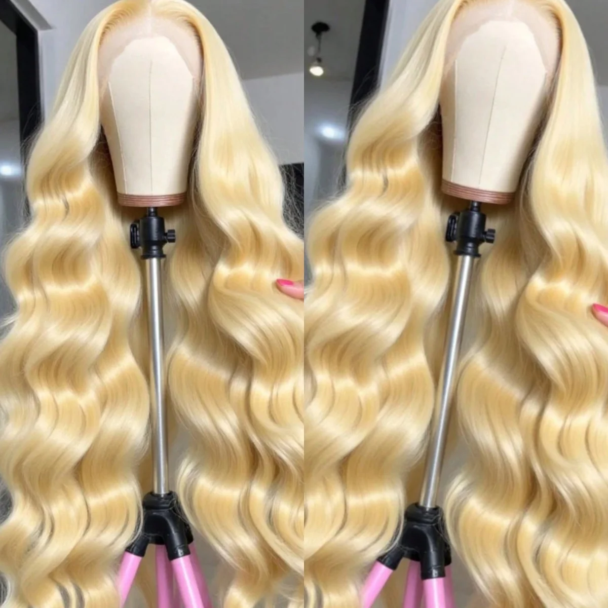 

613 Объемная волна 13X6 HD Кружевные фронтальные парики Предварительно выщипанные с детскими волосами 250 Плотность Гонди Блондинка 13x4 Парик из человеческих волос Прозрачный кружево