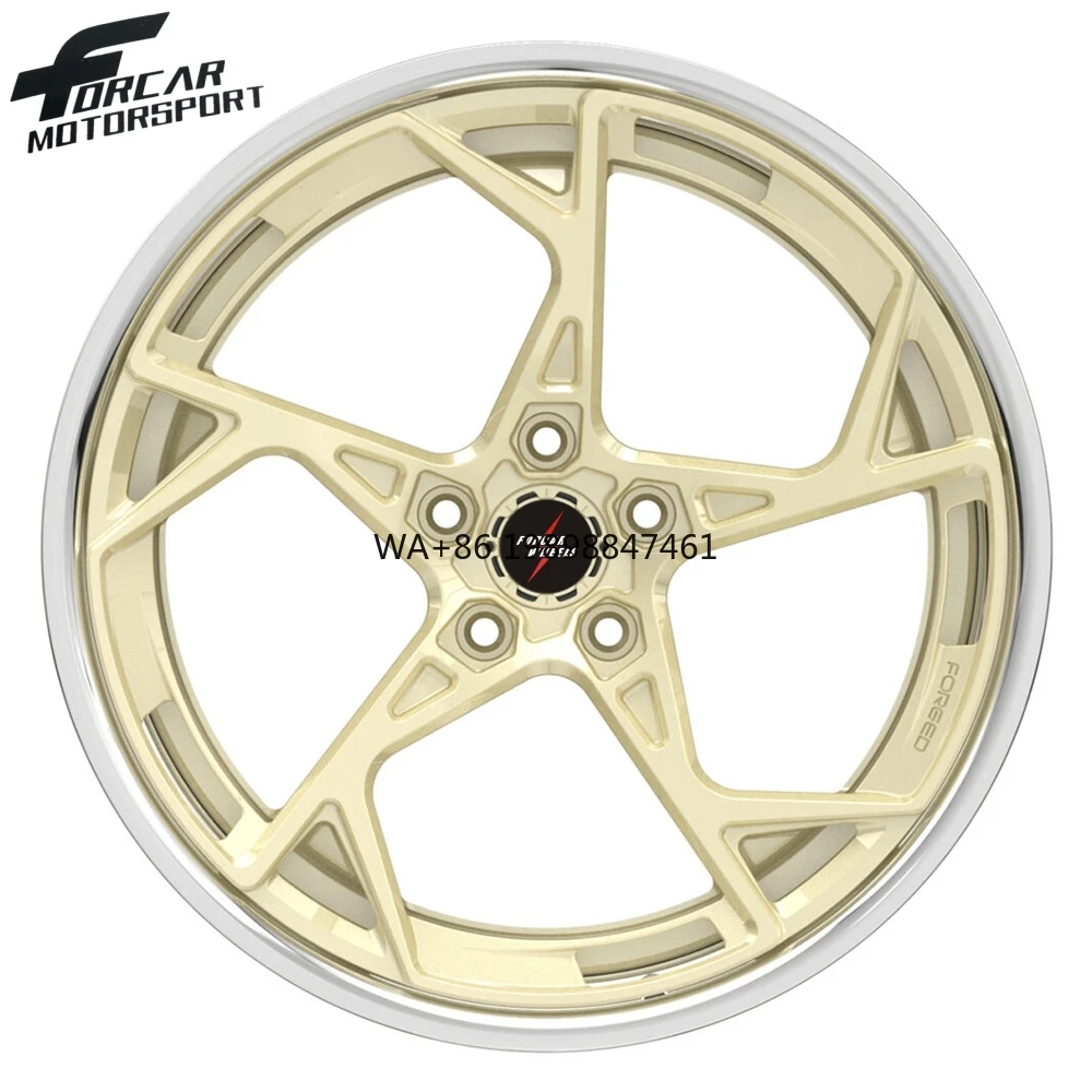 

Forcar 2-Piece Design New Design Custom Color T6061 Best Price 18 Inch 19 Inch 5*112 5*114.3 New Forged Wheels for Best Price
