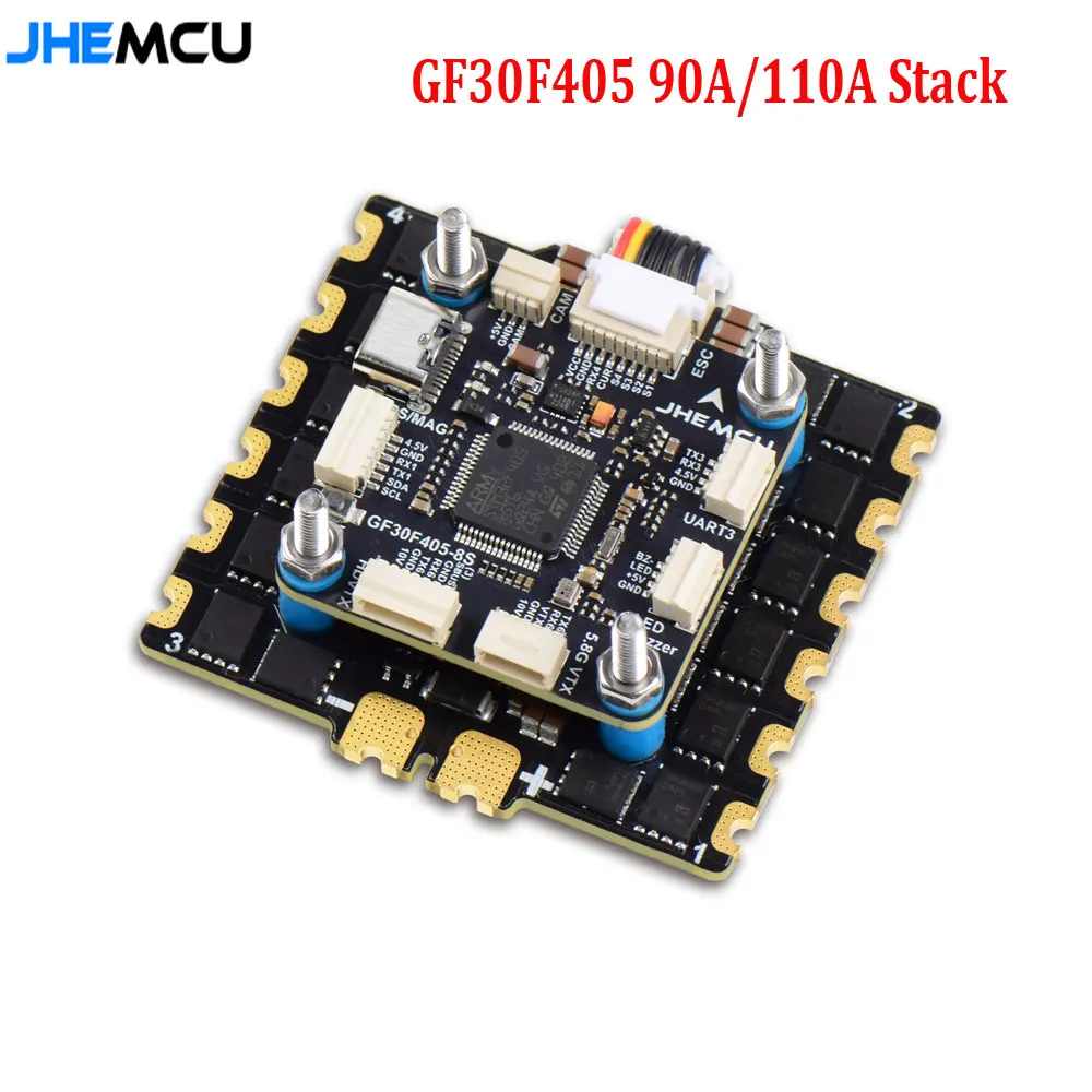 JHEMCU GF30F405 Flight Controller ICM42688P With 90A/ 110A ESC 3-8S Lipo for RC FPV Long Range Drone