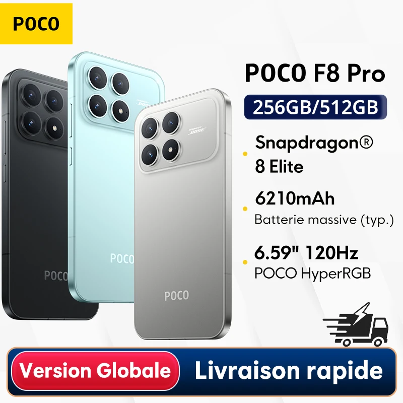 Teléfono Inteligente POCO F8 Pro 5G Versión Global ® Pantalla AMOLED 8 Elite de…