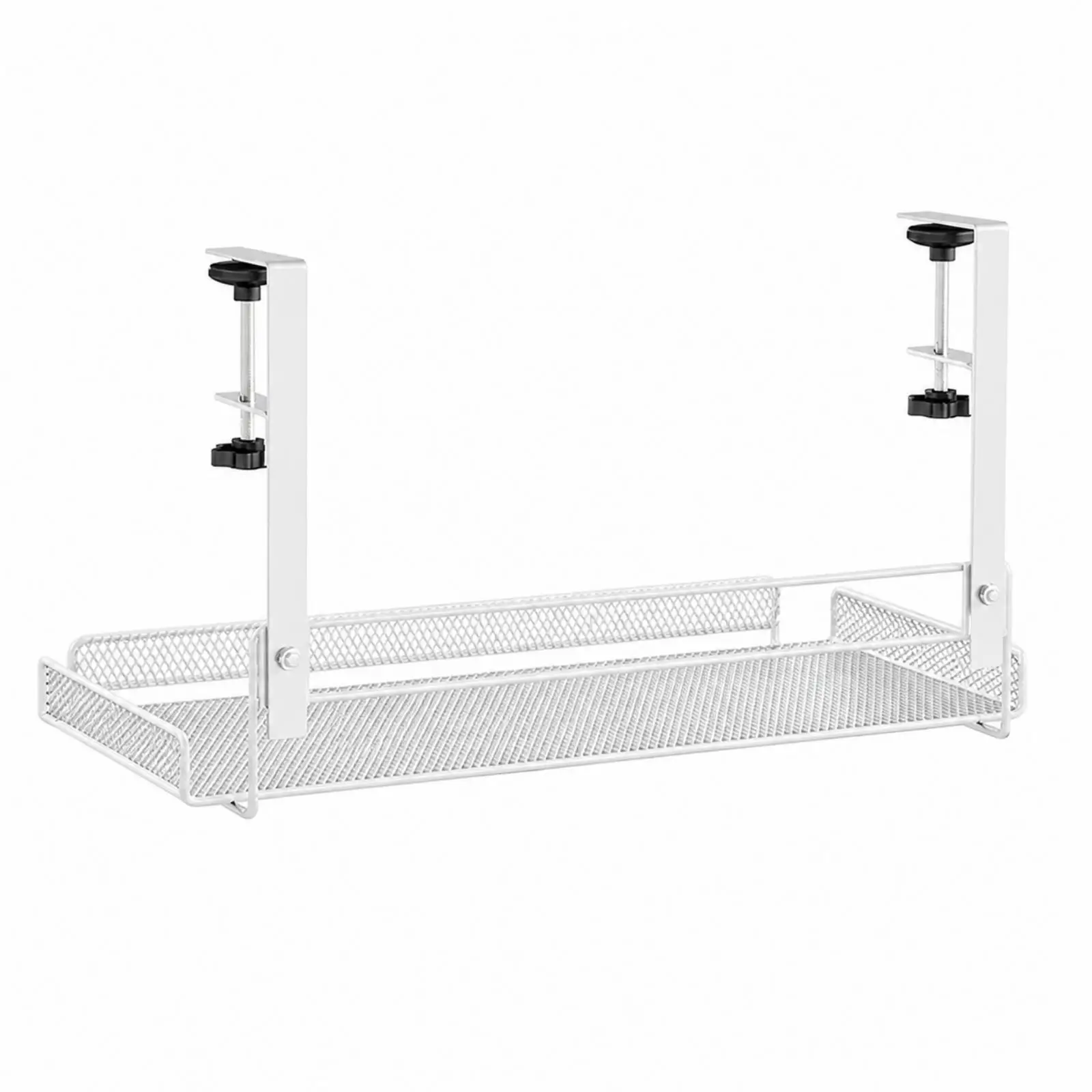 Desk Cable Management Tray Under Desk Storage Shelf Carbon Steel Wire Organizer for Office Home Workspace Accessories Holder