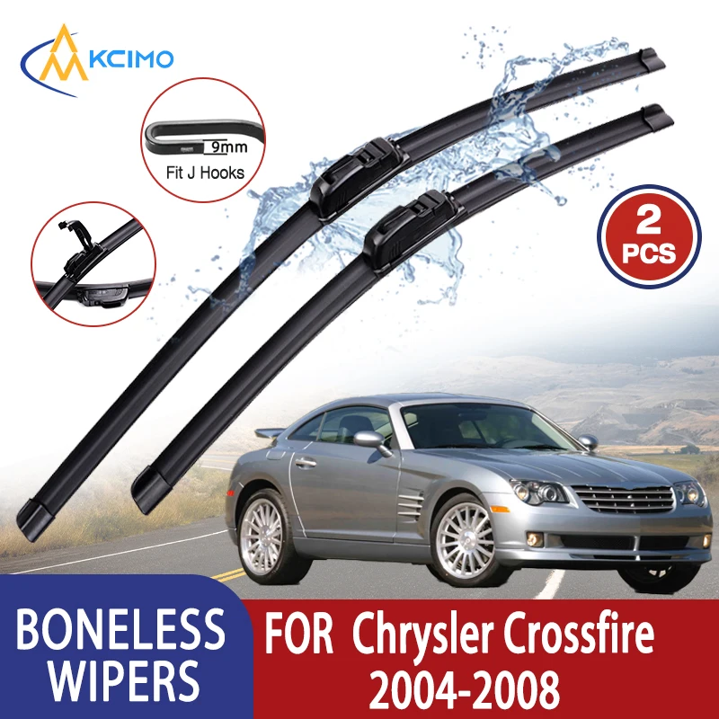

Kcimo For Chrysler Crossfire 2004-2008 Car Wiper U-type Soft Rubber Boneless Wiper HD Quiet Durable Automotive Wiper 22"+20"