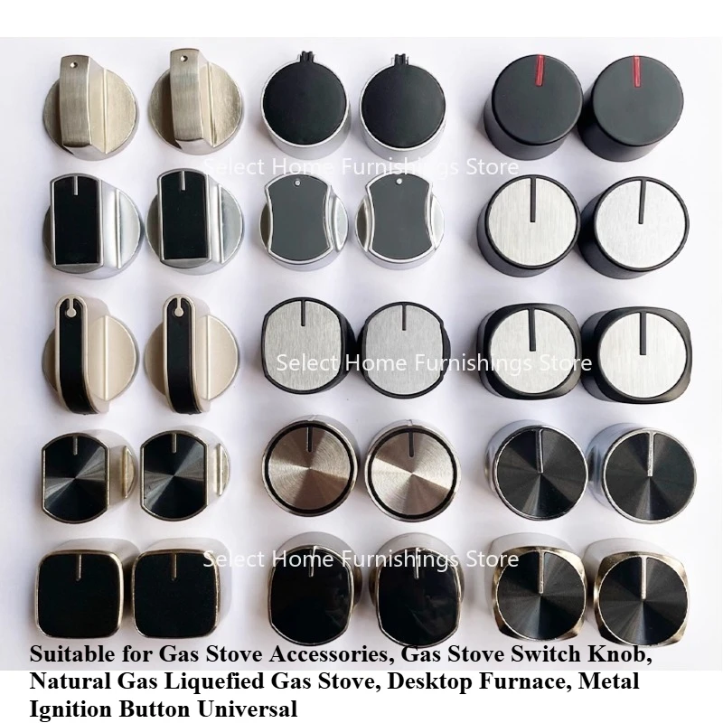 Suitable for Gas Stove Accessories,  Switch Knob, Natural  Liquefied , Desktop Furnace, Metal Ignition Button Universal