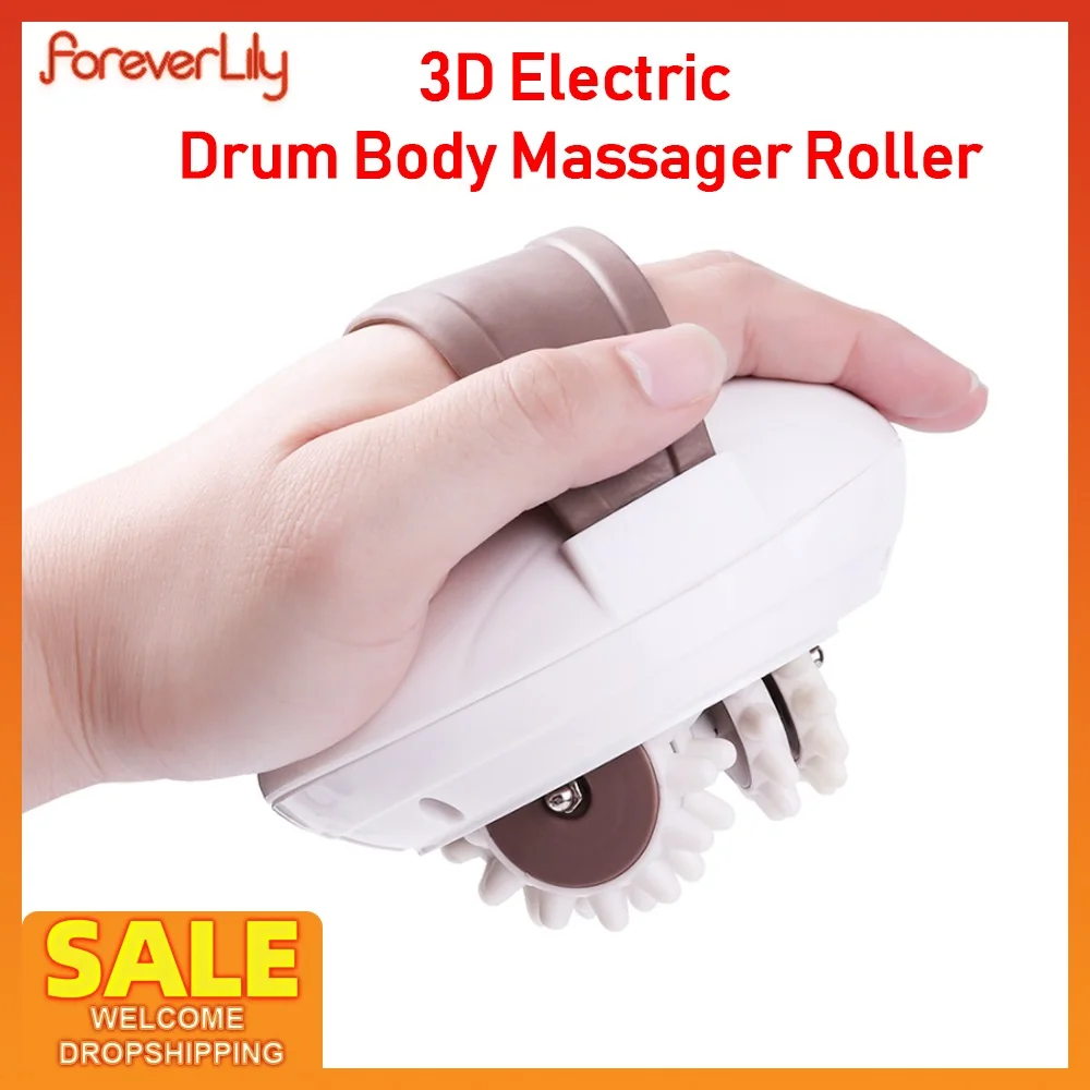 3D Electric Drum Body Slimming Massager Roller Anti-Cellulite Massage Device Fat Burner Machine Loss Weight Tool Relieve Muscle