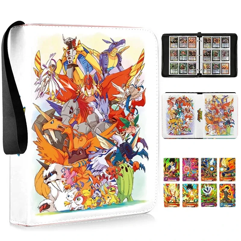 900 pièces numérique monstre DTCG carte Album 9Grid54Pages fermeture éclair cartes classeur livre dossier Digimon aventure jeux carte Collection livre