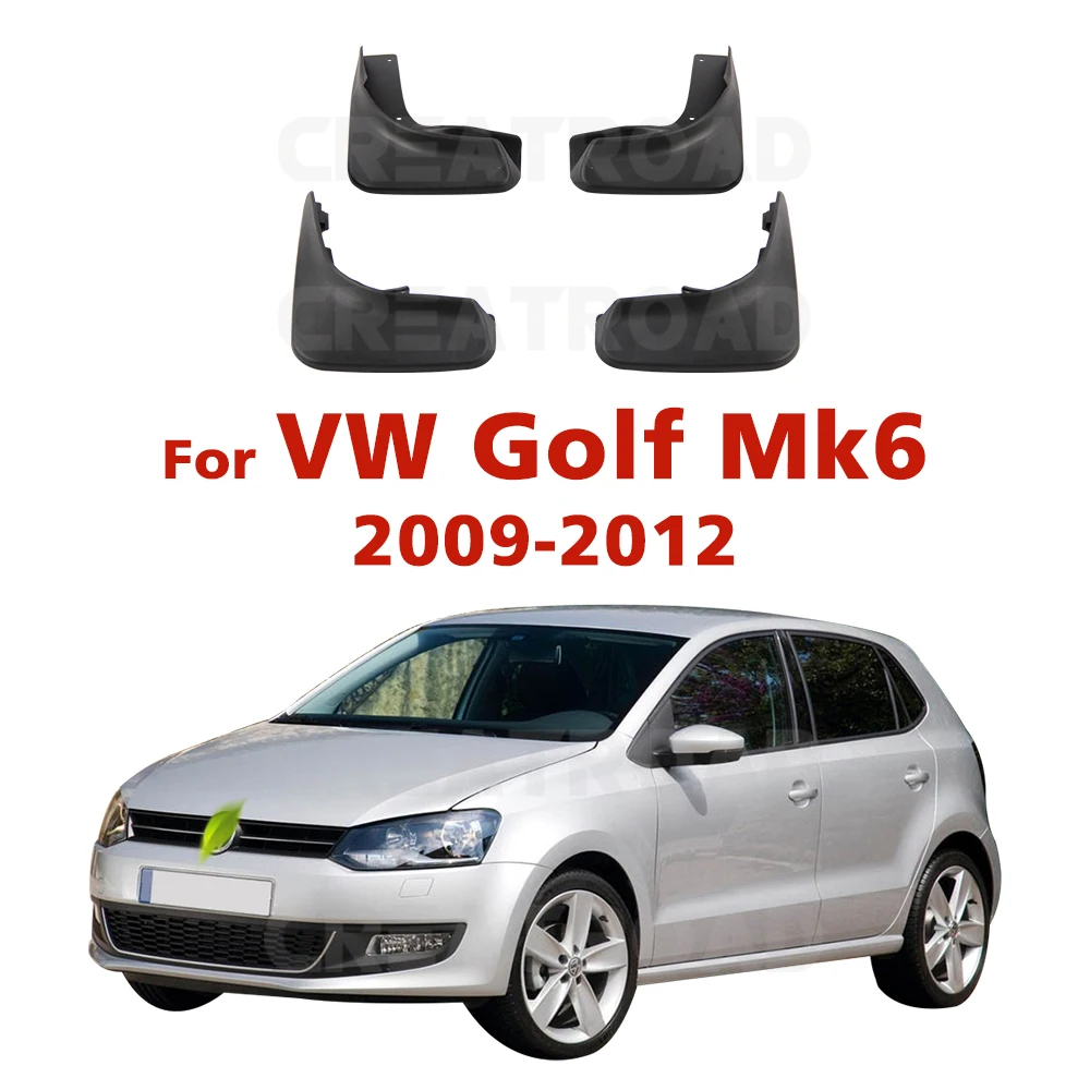 For Volkswagen VW Golf 6 Mk6 2009 2010 2011 2012 Fender Mudflaps Splash Guards  Mudguards Mud Flaps car Accessories