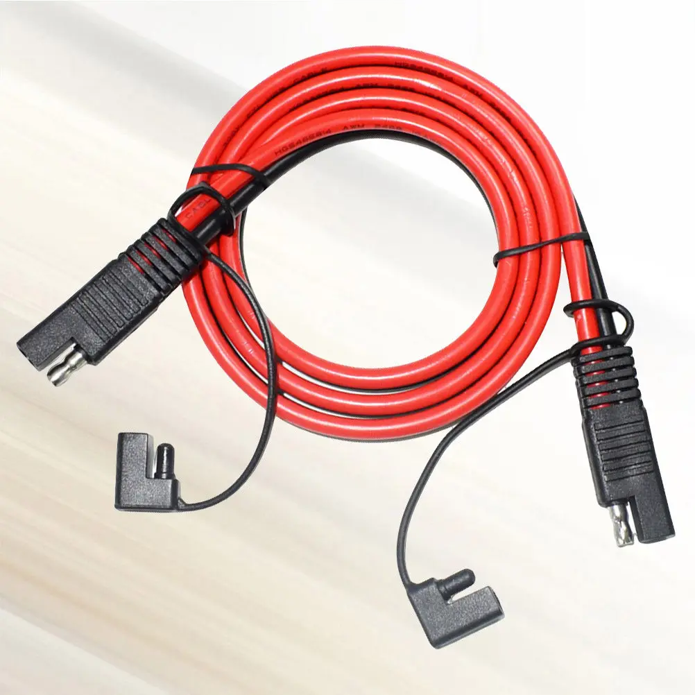 Dual Head Sae Connector Female Extension Cable Pure Copper Solar Battery Adapter Cord Wire Harness Quick Disconnect Release