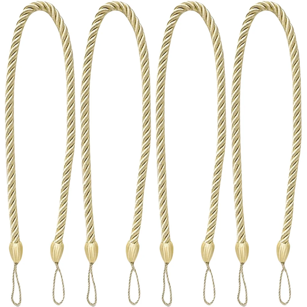 

4Pcs Rustic Rope Curtain Tiebacks Curtain Holdbacks for Living Room Bedroom Window Decoration Curtains Holdback
