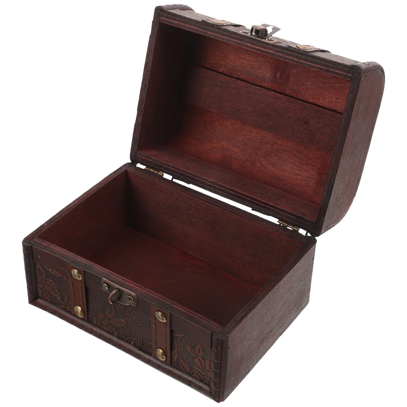 

Vintage Wooden Jewelry Box Storage Coin Keepsake Organizer Retro Trinket Container Small Wood Box With Lid For Crafts