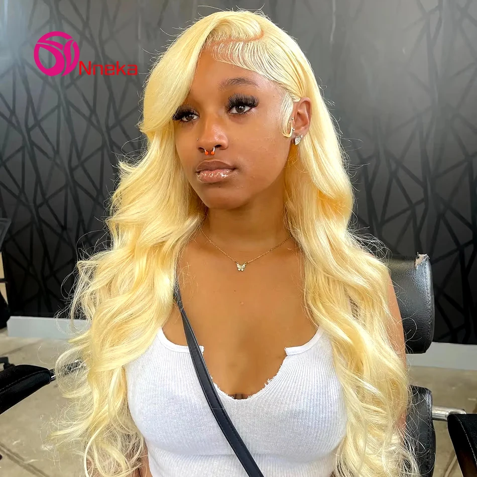 38 Inch Body Wave Blonde 613 13x6 Hd Lace Frontal Wigs Human Hair Brazilian Colored 13x4 Transparente Human Hair Wig Pre Plucked