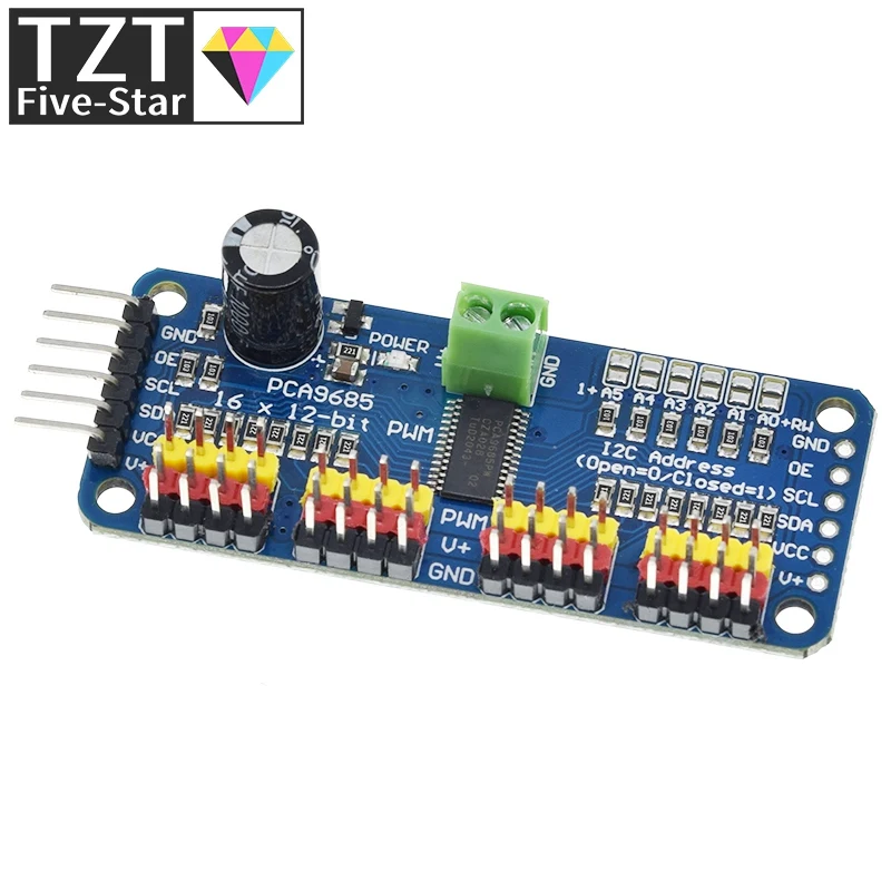 TZT 1/3PCS 16-Channel 12-bit PWM/Servo Driver - Antarmuka I2C - PCA9685 untuk Arduino Raspberry Pi DIY Servo Shield Module