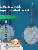 Upgraded 4 In 1 Electric Mosquito Killer Foldable Handheld Bug Zapper USB Rechargeable Fly Swatter With UV Light Trap Insect