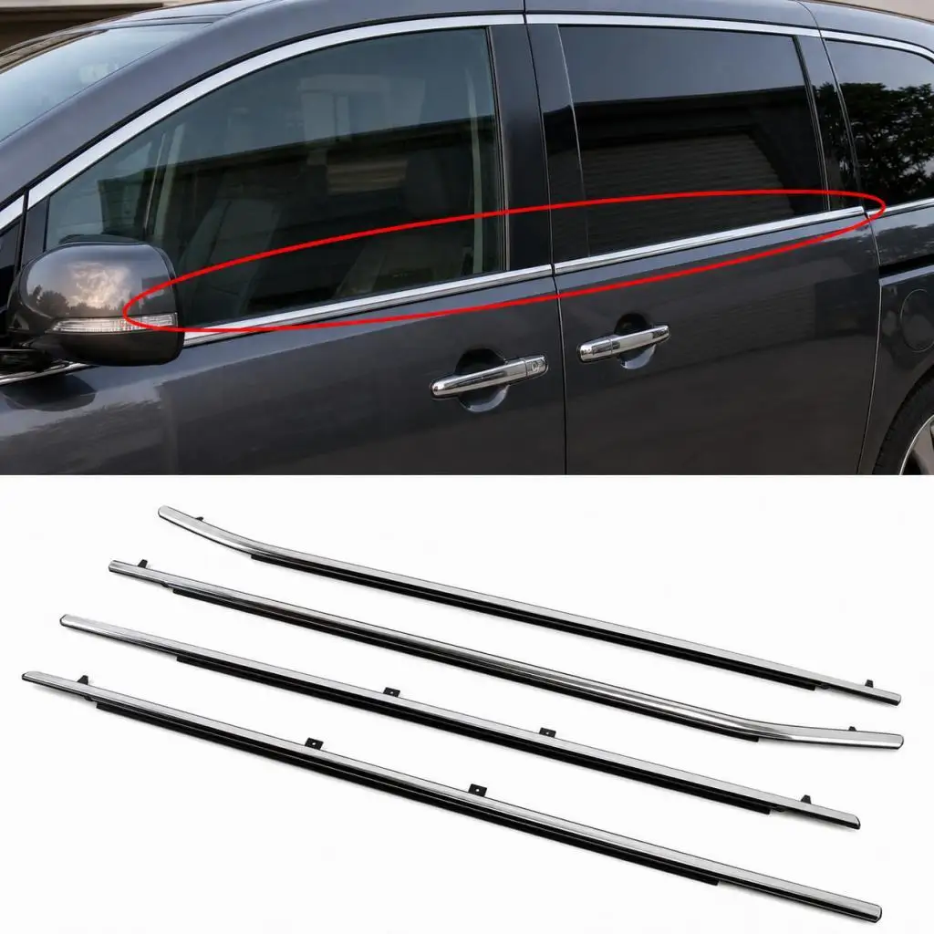 Automotive Door Weatherstrip Seal Sturdy Wear Resistant Direct Fit for Honda Odyssey 2011-2017 Front Rear Accessories