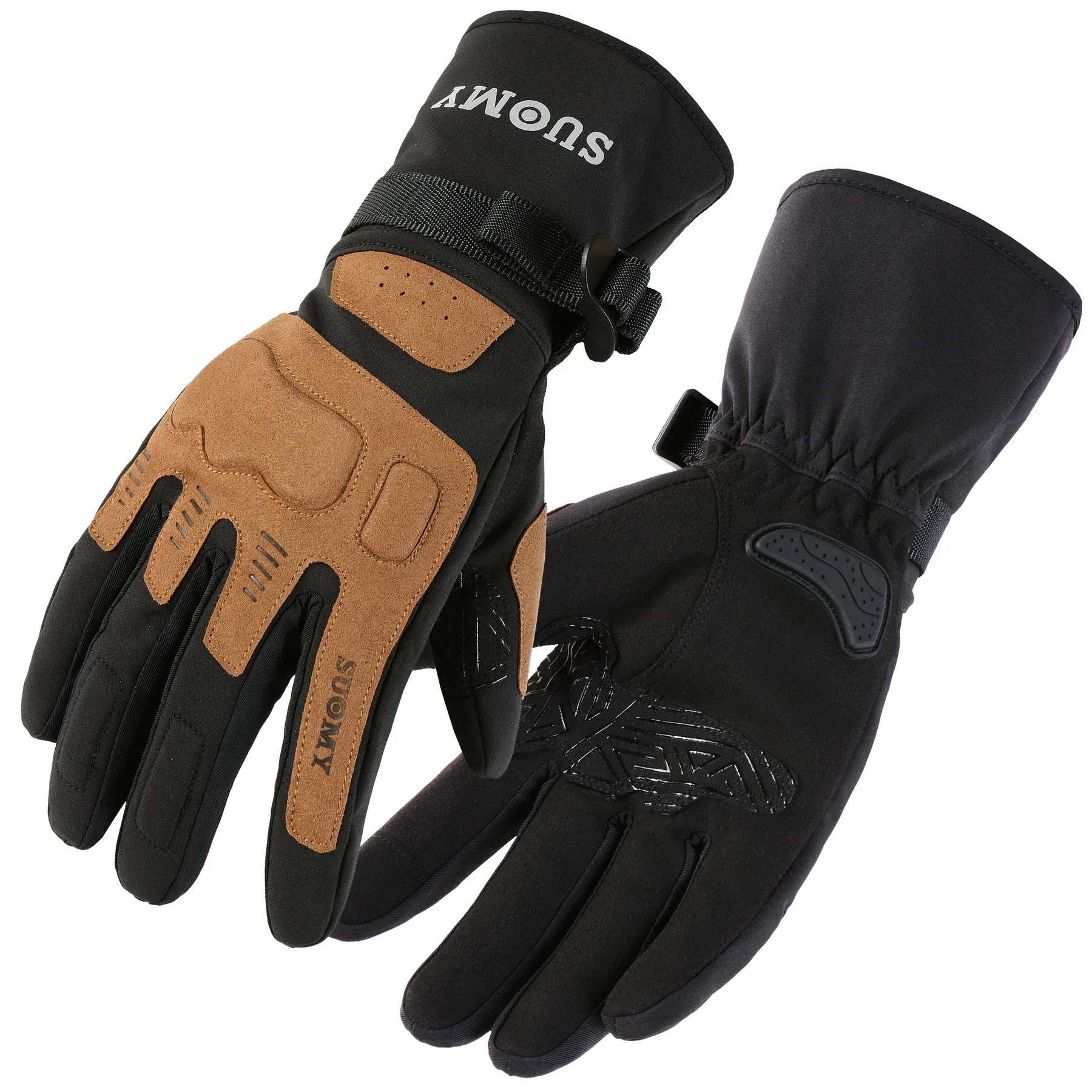 

Осенне-зимние мотоциклетные перчатки с ударопрочными чехлами для гонщиков - водонепроницаемые