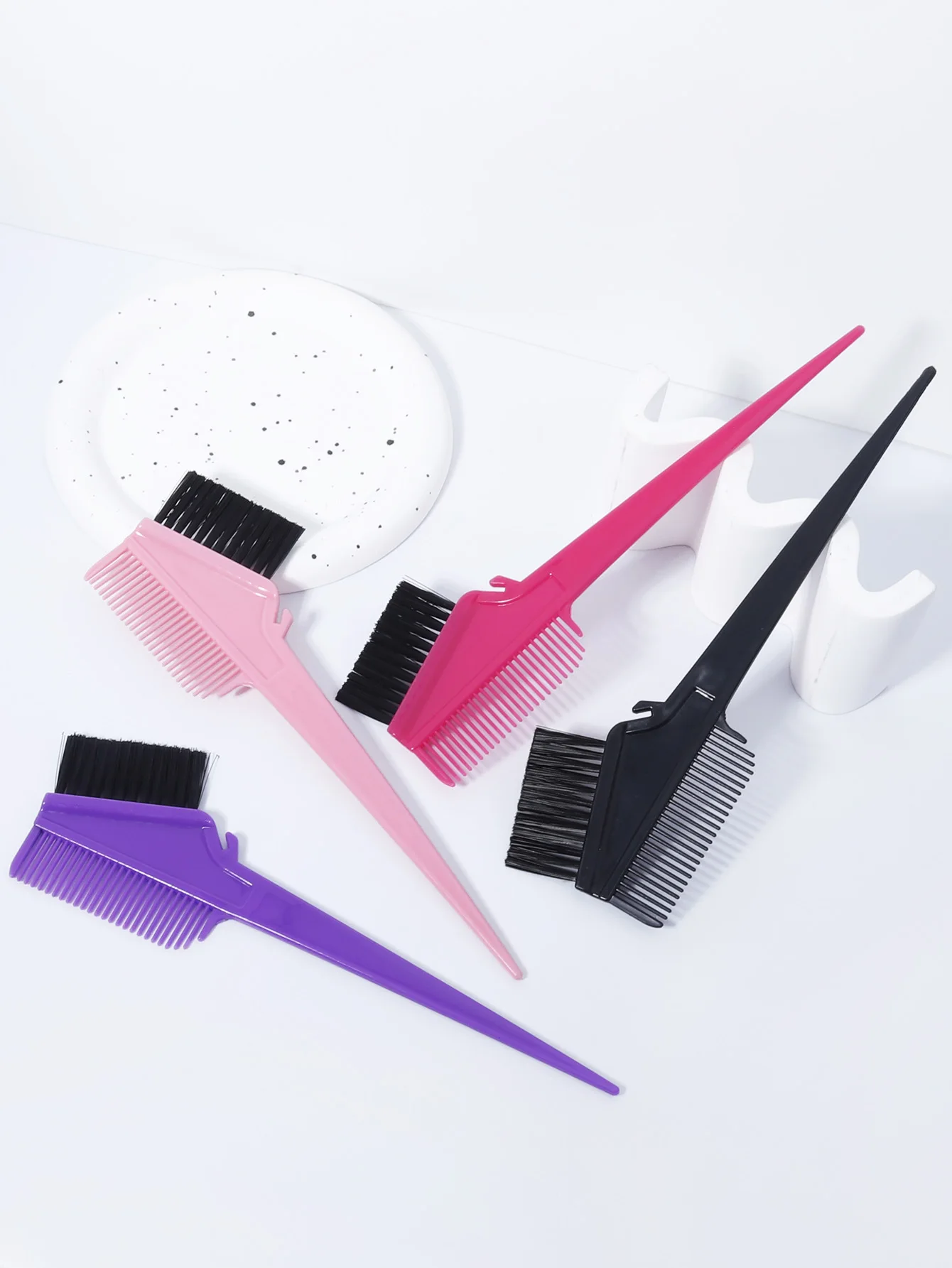 Hair Salon Hair Dye Brush, Double-Sided Hair Dye Brush, Salon and Home Tools for Hair Accessories, Special for Real Hair Wigs