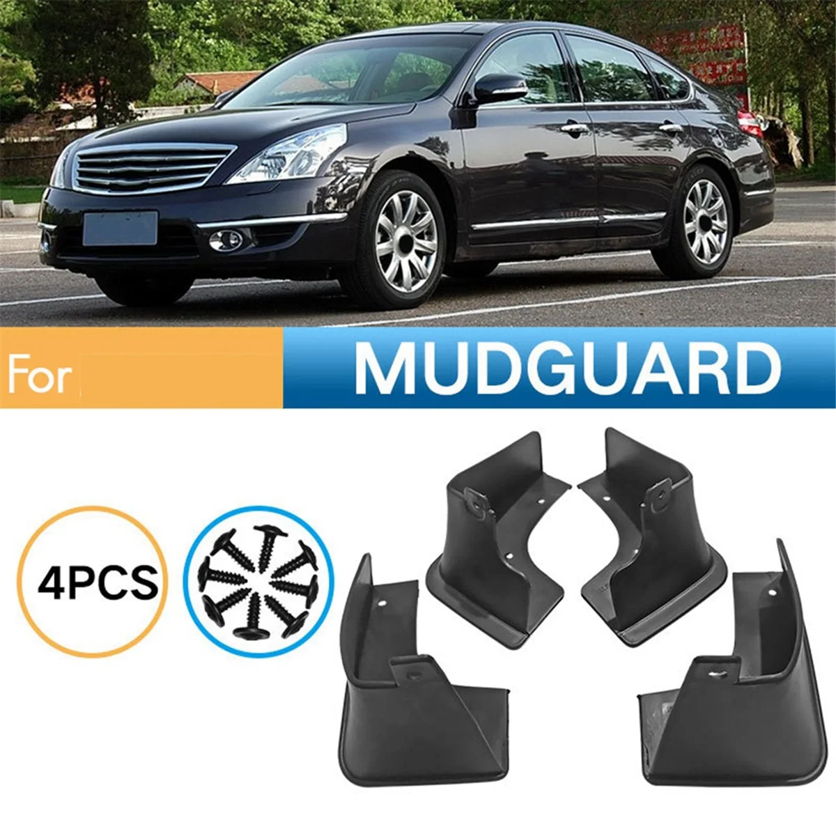 4PCS Car Mudguard Mud Flaps Splash Mud Guard Fender for Nissan Teana J32 2009-2013 Car Accessories