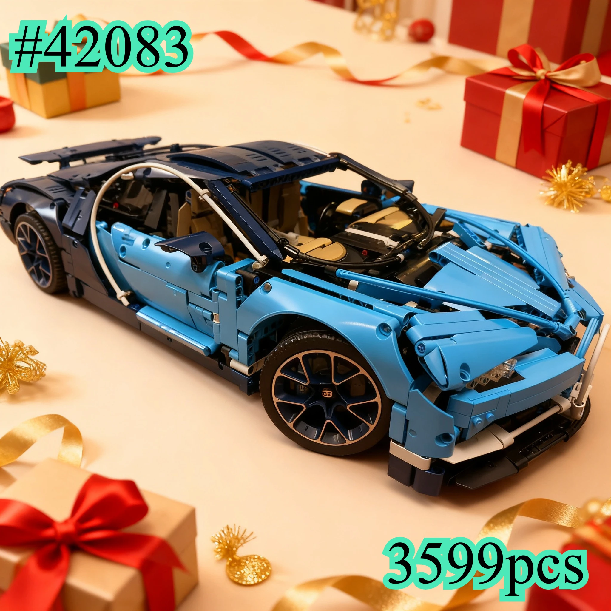 مجموعات مكعبات بناء سيارة سوبر سوبر كار 42083 متوافقة مع جزيئات ليغو مناسبة لهدايا عيد الميلاد 3599 قطعة