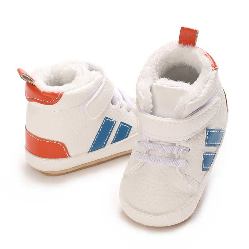 Winter Warmth Fashion Blue Baby Girls Boys Cute Soft Cartoon Cotton Toddler shoes First Walker Shoes for Newborns