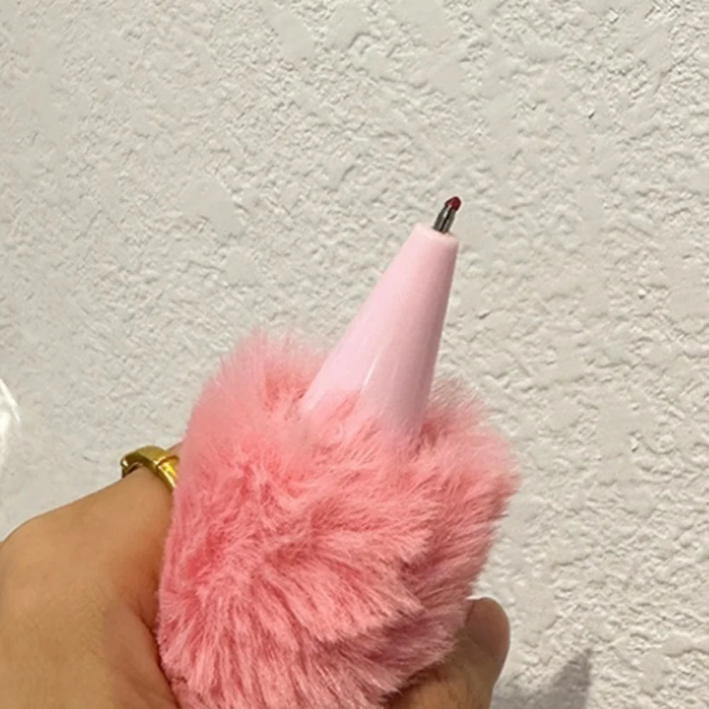 

Press To Move Cute Giant Ballpoint Pen Pink Creative Cute Plush Pen Plush Blue Pressing Pressure Reducing Pen Learning