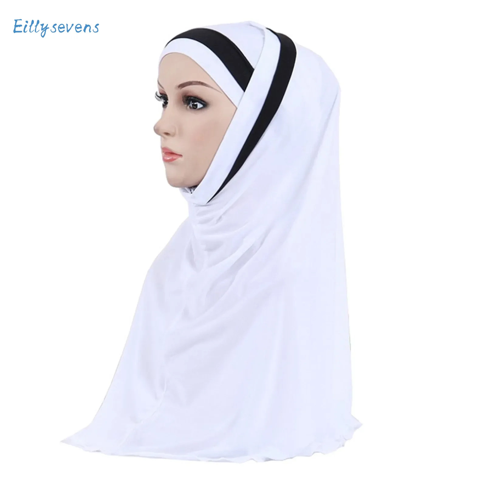 

Amira Hijab Women Islamic Head Scarves 2 In 1 Hijab Scarf Set Muslim Hijabs Islamic Scarves Classic Black White Shawl Turbans