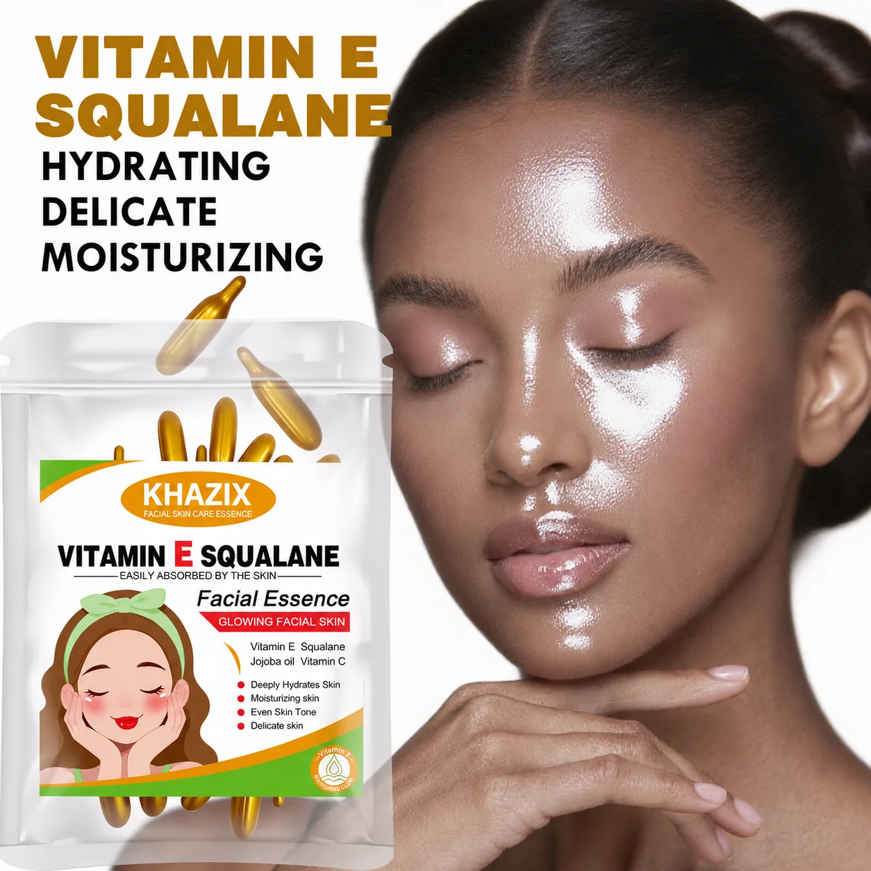 (0.4gx10 capsules)/bag -1 bagVitamin E deep moisturizing capsule essence, deep moisturizing and brightening skin essence