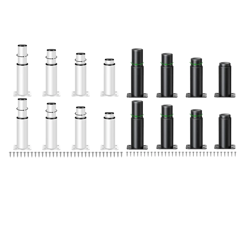 

8 шт. регулируемые ножки для мебели, регулируемые по высоте ножки шкафа 120–180 мм, белые