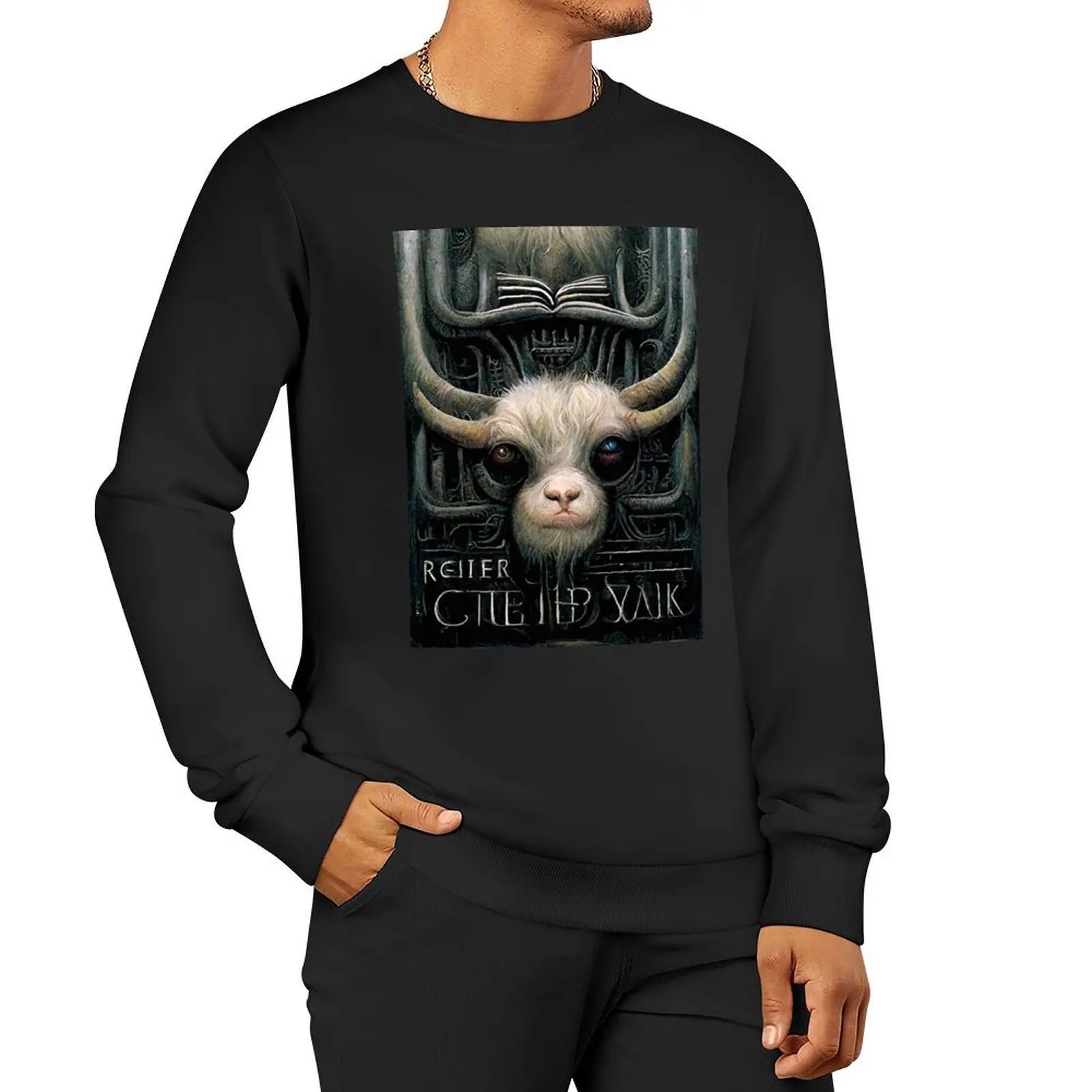 

Creepy Yak Cover - GIGER EDITION Pullover Hoodie korean clothes sweatshirts men