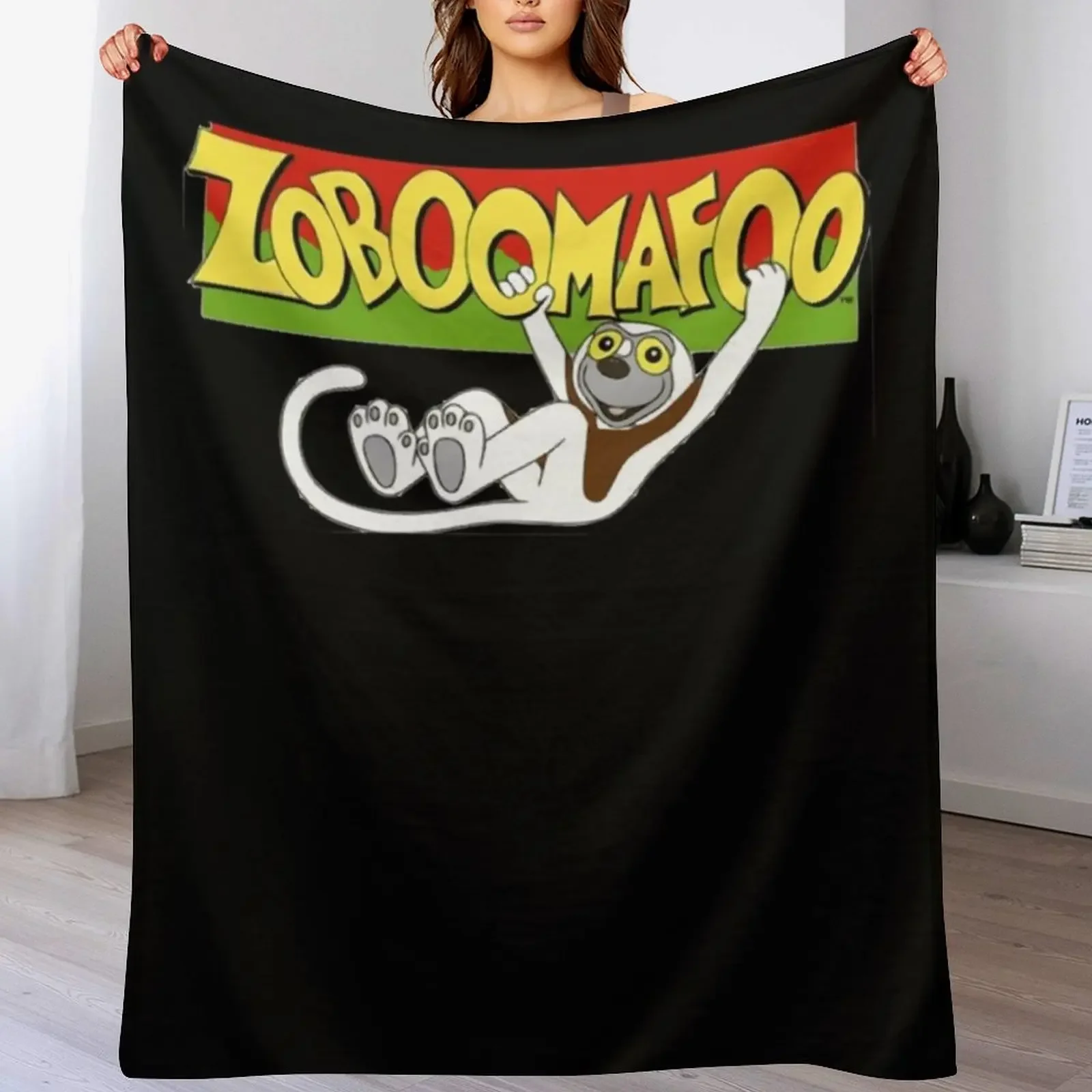 

zoboomafoo' logo Throw Blanket Soft Comfort Blanket for Reading Watching TV